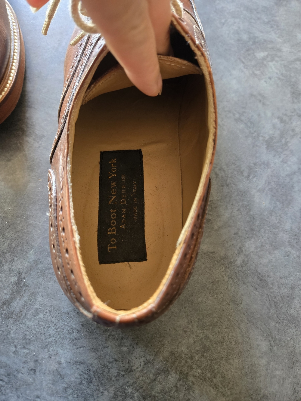 Men's Brown Leather Wingtip Brogues - Classic Dress Shoes - Picture 2 of 6